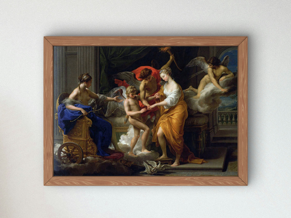 The Marriage of Cupid and Psyche by Pompeo Batoni 1756, Wall Art Print, Fine Art Reproduction, Museum Quality Decor, Poster
