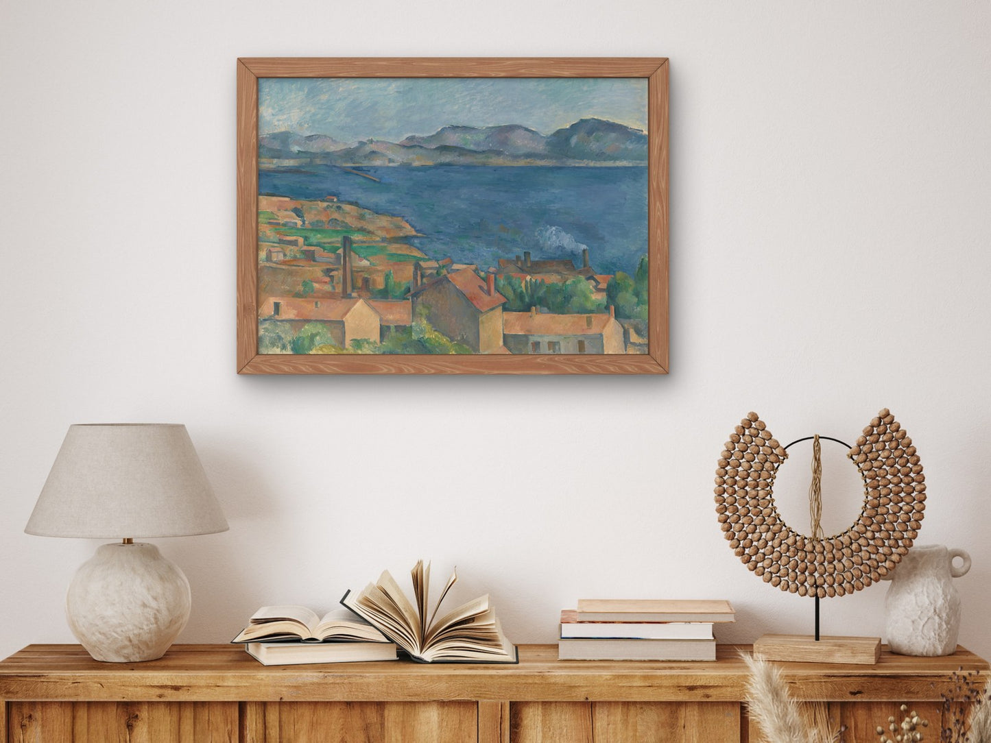 The Bay of Marseille Seen from L'Estaque by Paul Cézanne 1885, Wall Art Print, Fine Art Reproduction, Museum Quality Decor, Poster