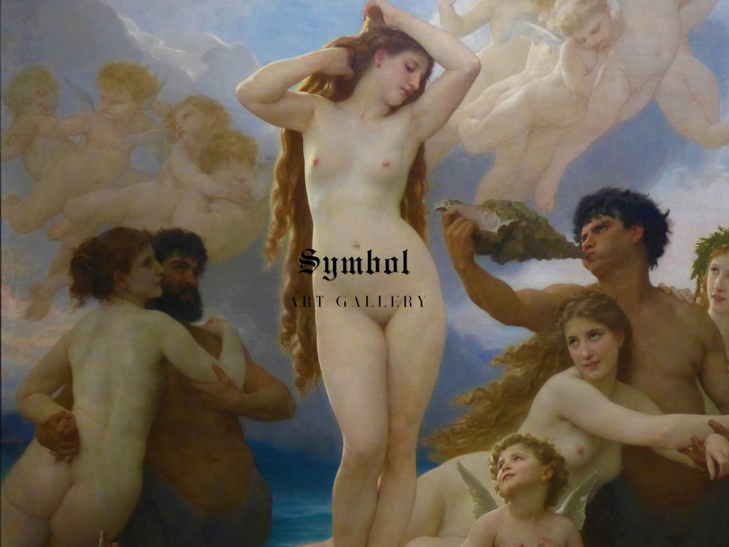 Birth of Venus by William Bouguereau 1879, Wall Art Print, Fine Art Reproduction, Museum Quality Decor, Poster