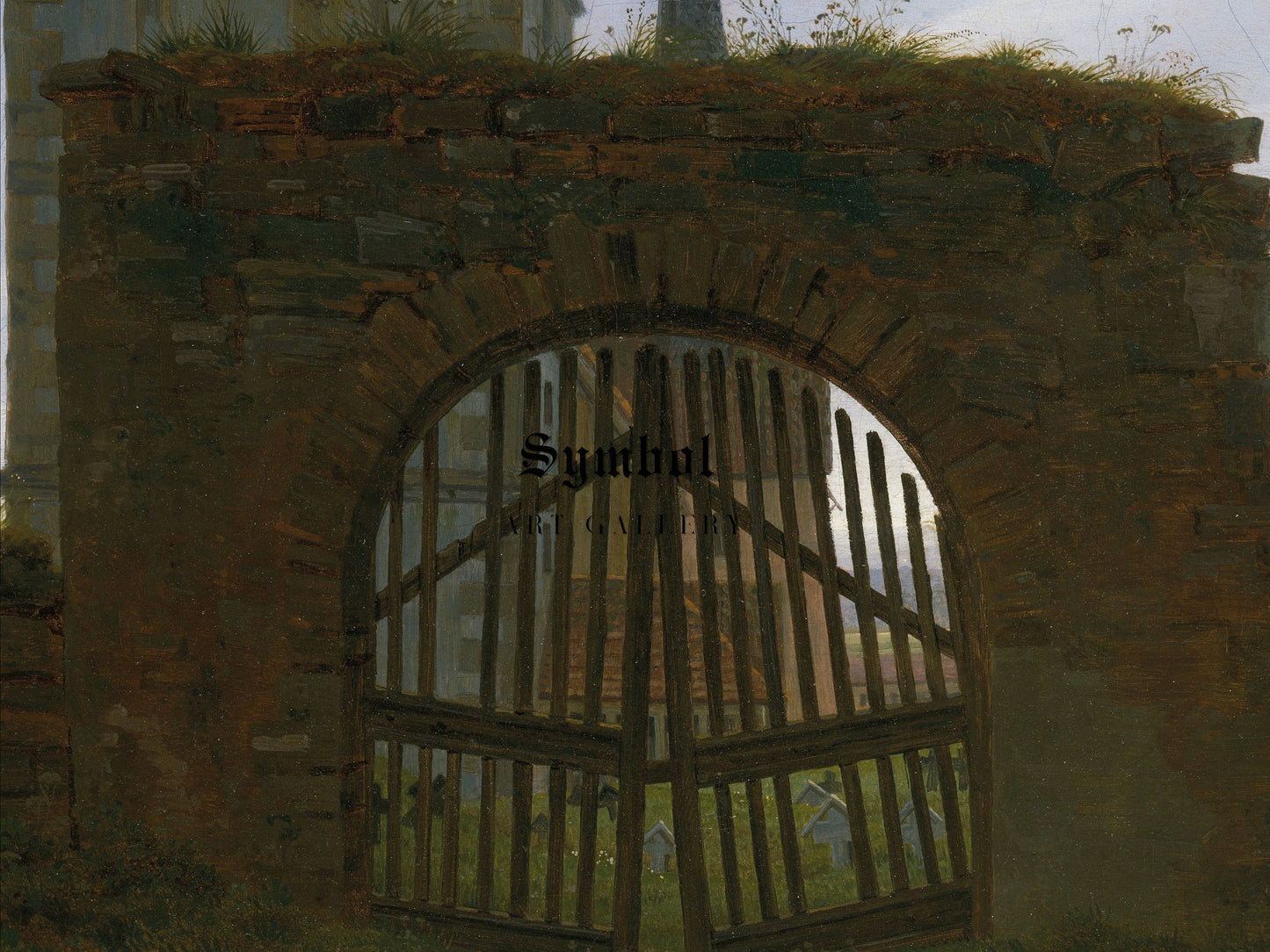 The Cemetery Gate by Caspar David Friedrich 1825, Wall Art Print, Fine Art Reproduction, Museum Quality Decor, Poster