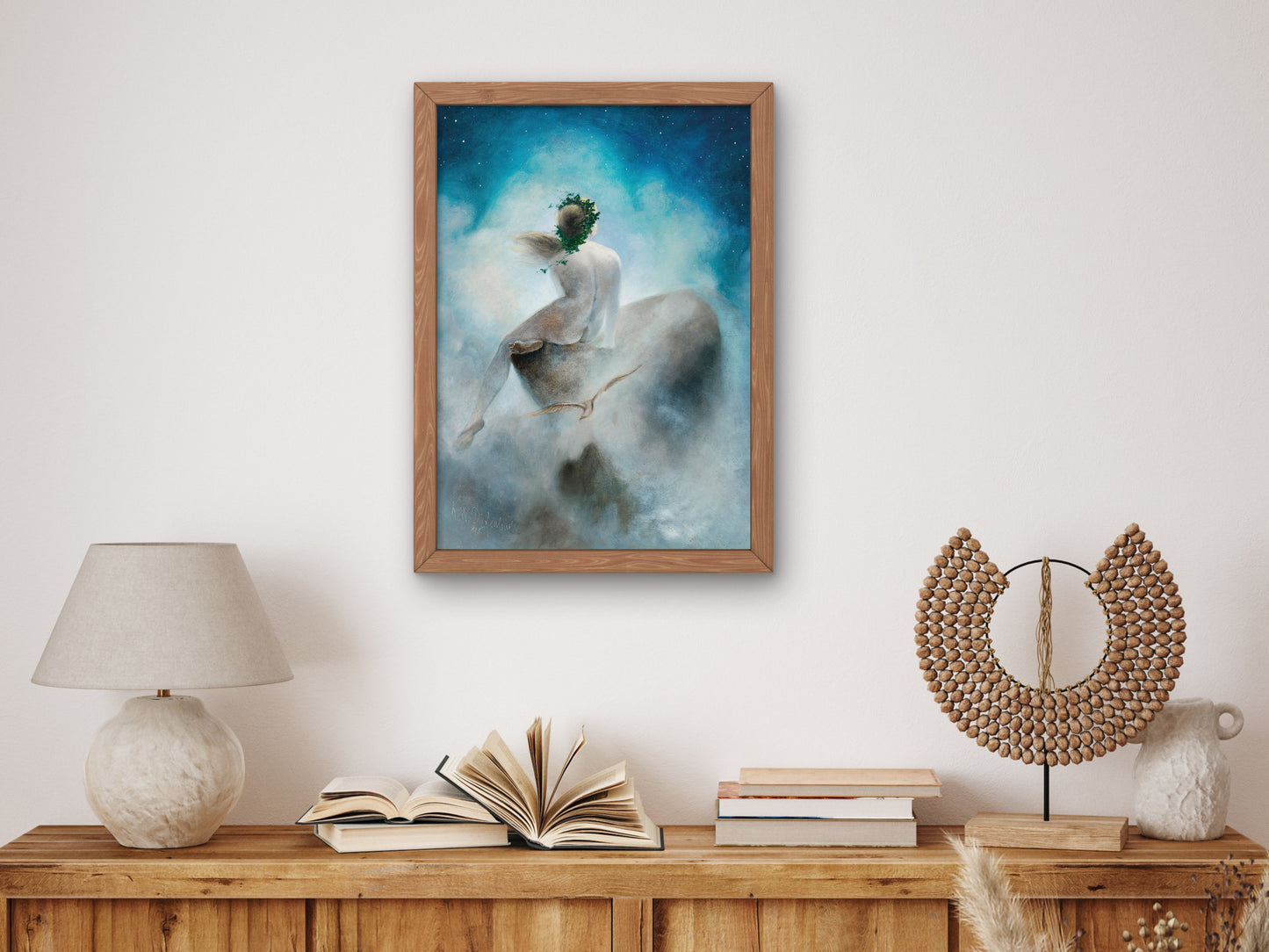 Asking The Stars by Karl Wilhelm Diefenbach, Wall Art Print, Fine Art Reproduction, Museum Quality Decor, Poster