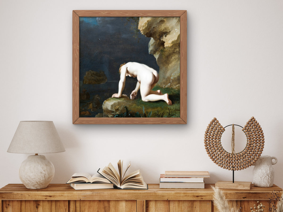 Goddess Calypso Rescues Ulysses by Cornelis van Poelenburch 1630, Wall Art Print, Fine Art Reproduction, Museum Quality Decor, Poster