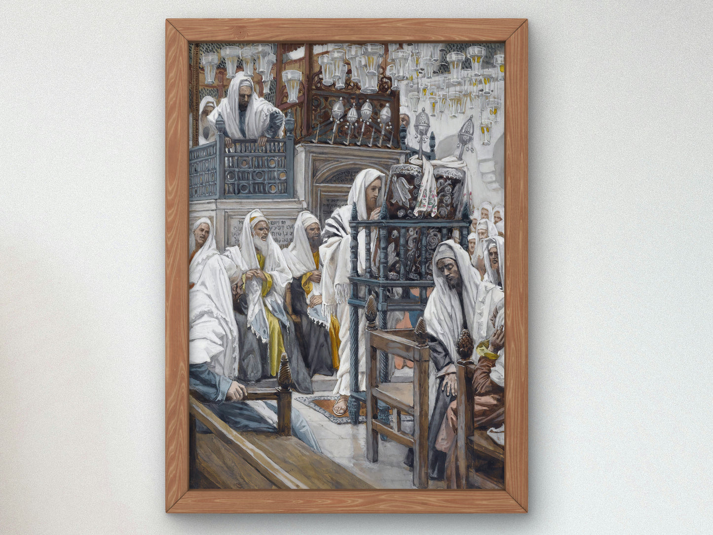 Jesus Unrolls the Book in the Synagogue by James Tissot 1886, Wall Art Print, Fine Art Reproduction, Museum Quality Decor, Poster