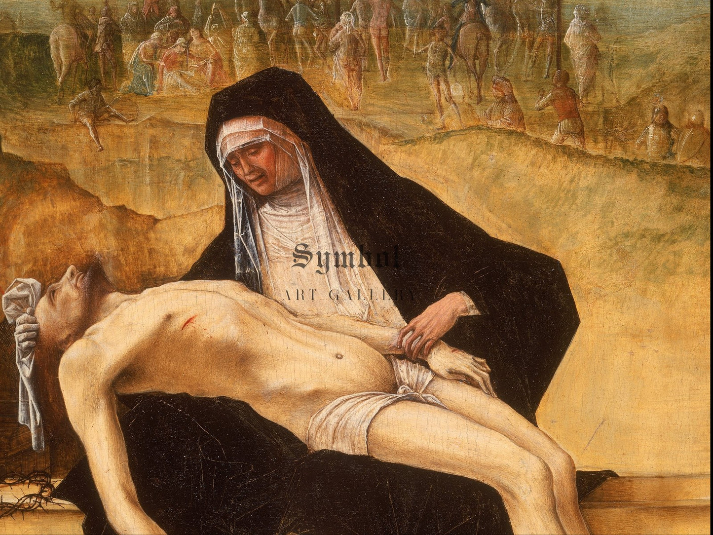 Pietà by Ercole de' Roberti 1484, Wall Art Print, Fine Art Reproduction, Museum Quality Decor, Poster