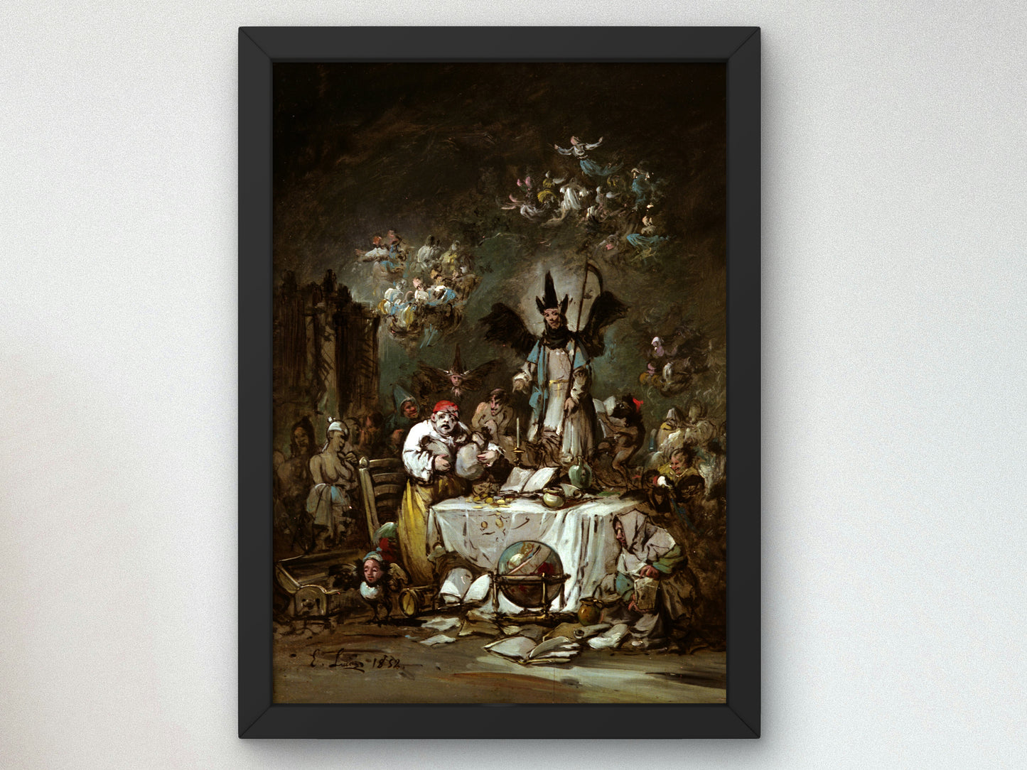 The Avarice by Eugenio Lucas Velázquez 1852, Wall Art Print, Fine Art Reproduction, Museum Quality Decor, Poster