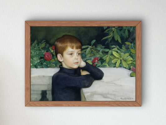 Portrait of the Artist's Son Heikki Jarnefelt by Eero Jarnefelt 1897, Wall Art Print, Fine Art Reproduction, Museum Quality Decor, Poster