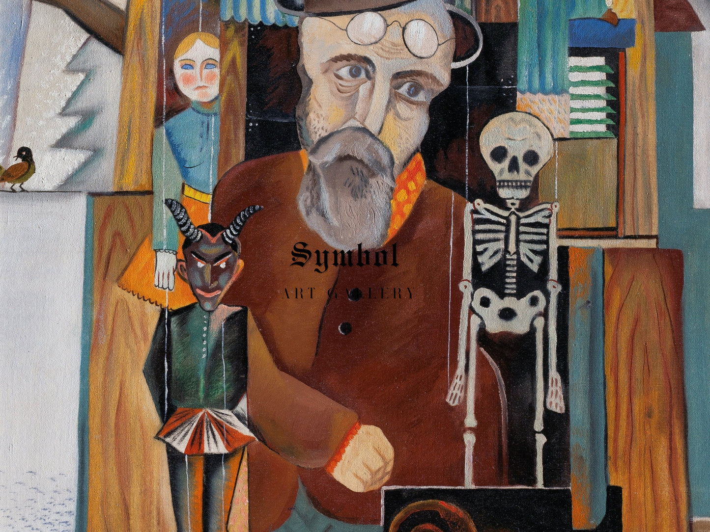 Puppetteer by Jindřích Štyrský 1921, Wall Art Print, Fine Art Reproduction, Museum Quality Decor, Poster