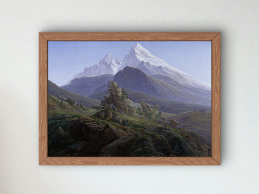 The Watzmann by Caspar David Friedrich 1824, Wall Art Print, Fine Art Reproduction, Museum Quality Decor, Poster