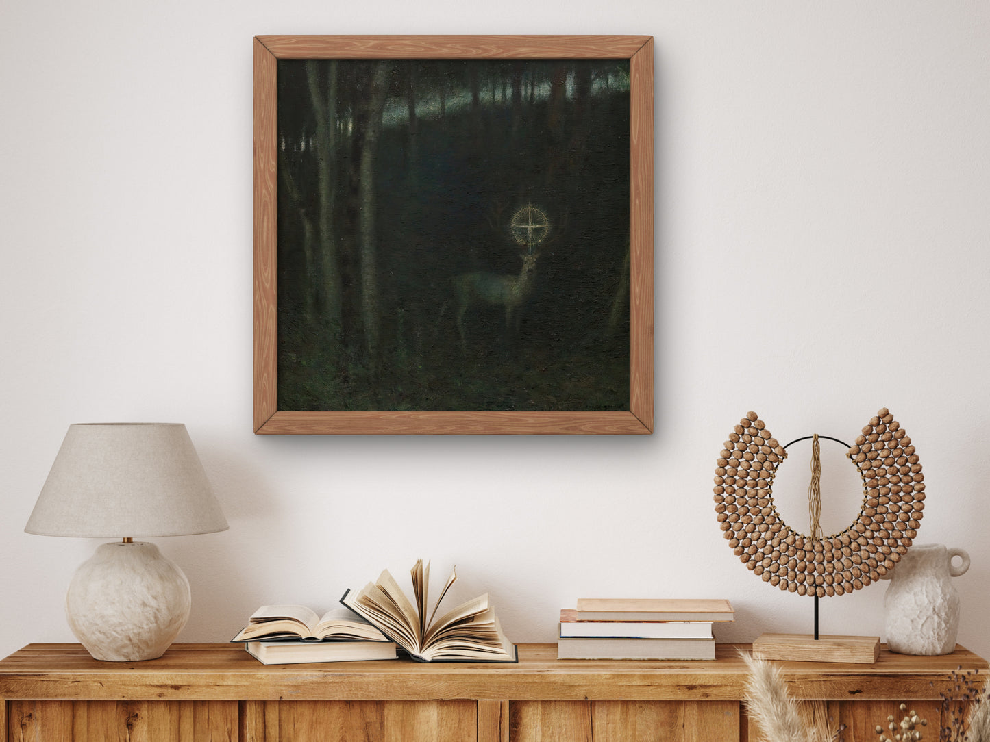 The Vision of Saint Hubert by Franz von Stuck 1890, Wall Art Print, Fine Art Reproduction, Museum Quality Decor, Poster