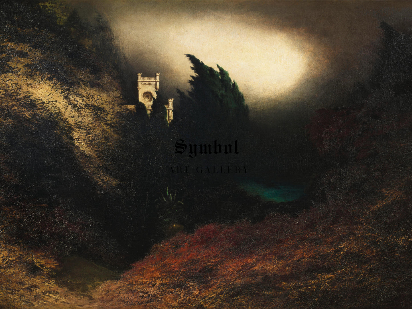 Villa Mercedes on Monte Castiglione in Capri by Karl Wilhelm Diefenbach 1912, Wall Art Print, Fine Art Reproduction, Museum Quality Decor