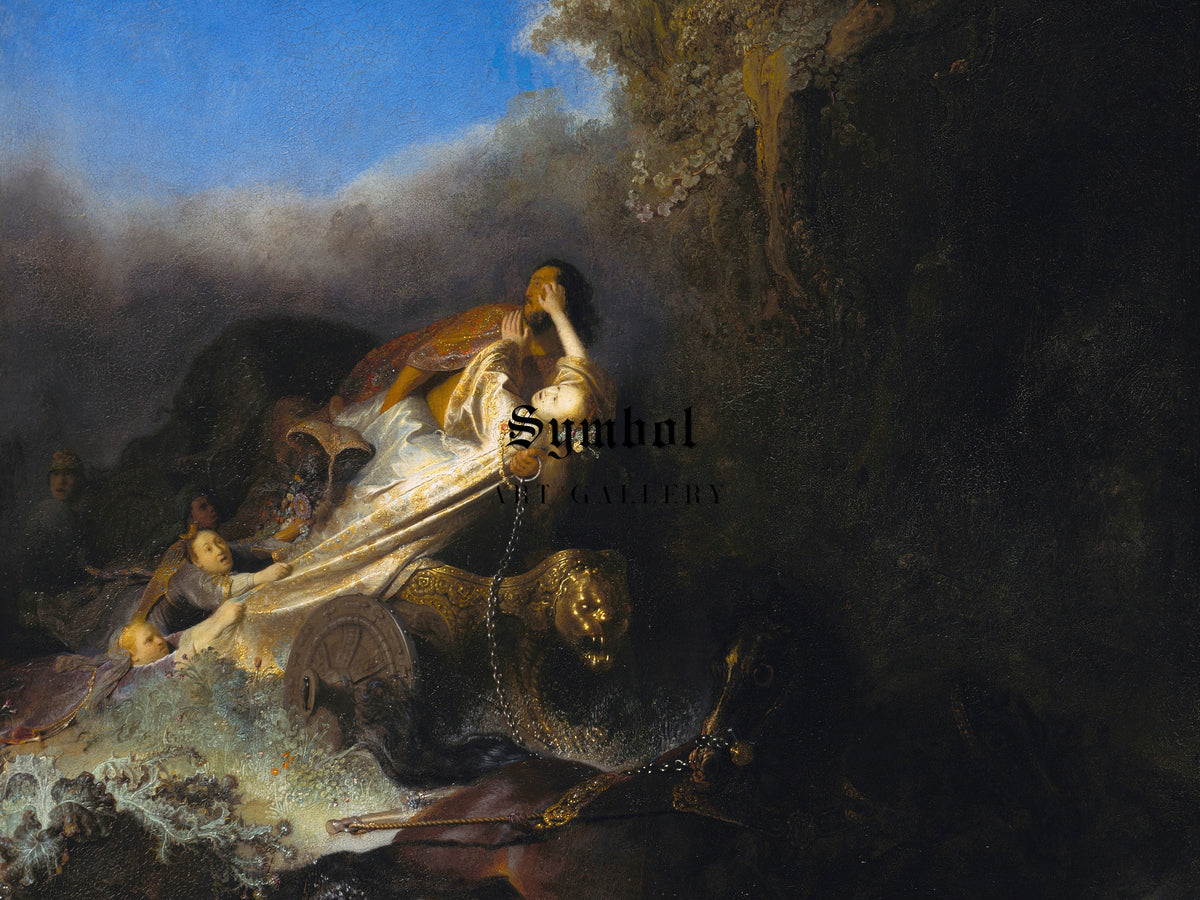The Abduction of Proserpina by Rembrandt van Rijn 1631, Wall Art Print, Fine Art Reproduction, Museum Quality Decor, Poster