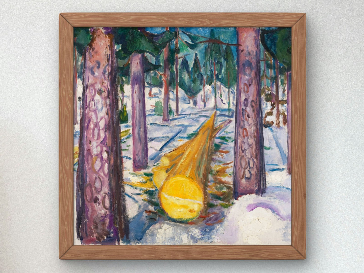 The Yellow Log by Edvard Munch 1912, Wall Art Print, Fine Art Reproduction, Museum Quality Decor, Poster