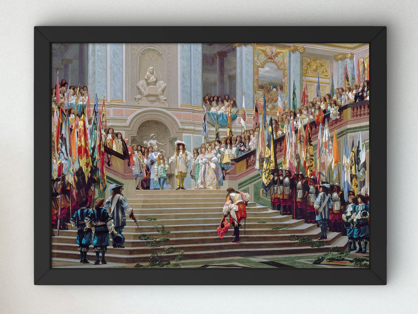 Reception of Le Grand Condé by Louis XIV at Versailles by Jean Léon Gérôme 1878, Wall Art Print, Fine Art Reproduction, Museum Quality Decor