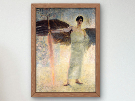 The Guardian of Paradise by Franz von Stuck 1889, Wall Art Print, Fine Art Reproduction, Museum Quality Decor, Poster