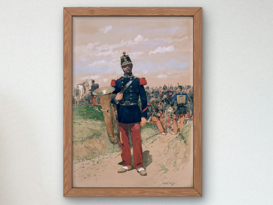 Musicien d'infanterie de ligne by Édouard Detaille 1885, Wall Art Print, Fine Art Reproduction, Museum Quality Decor, Poster