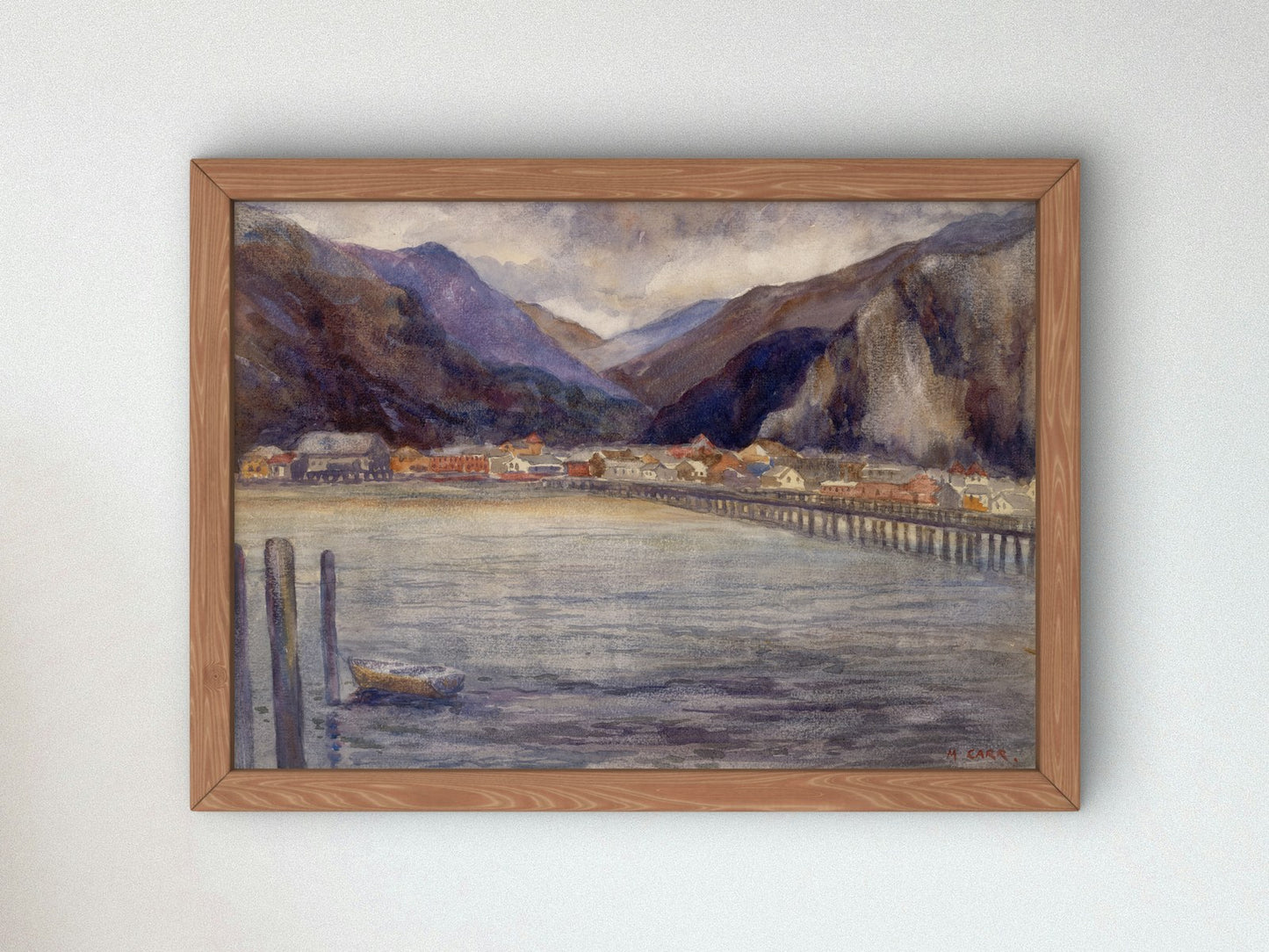 Skagway from End of Wharf Cold Wind Ugh by Emily Carr 1907, Wall Art Print, Fine Art Reproduction, Museum Quality Decor, Poster