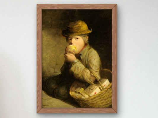 A Match Seller by David Gilmour Blythe 1859, Wall Art Print, Fine Art Reproduction, Museum Quality Decor, Poster