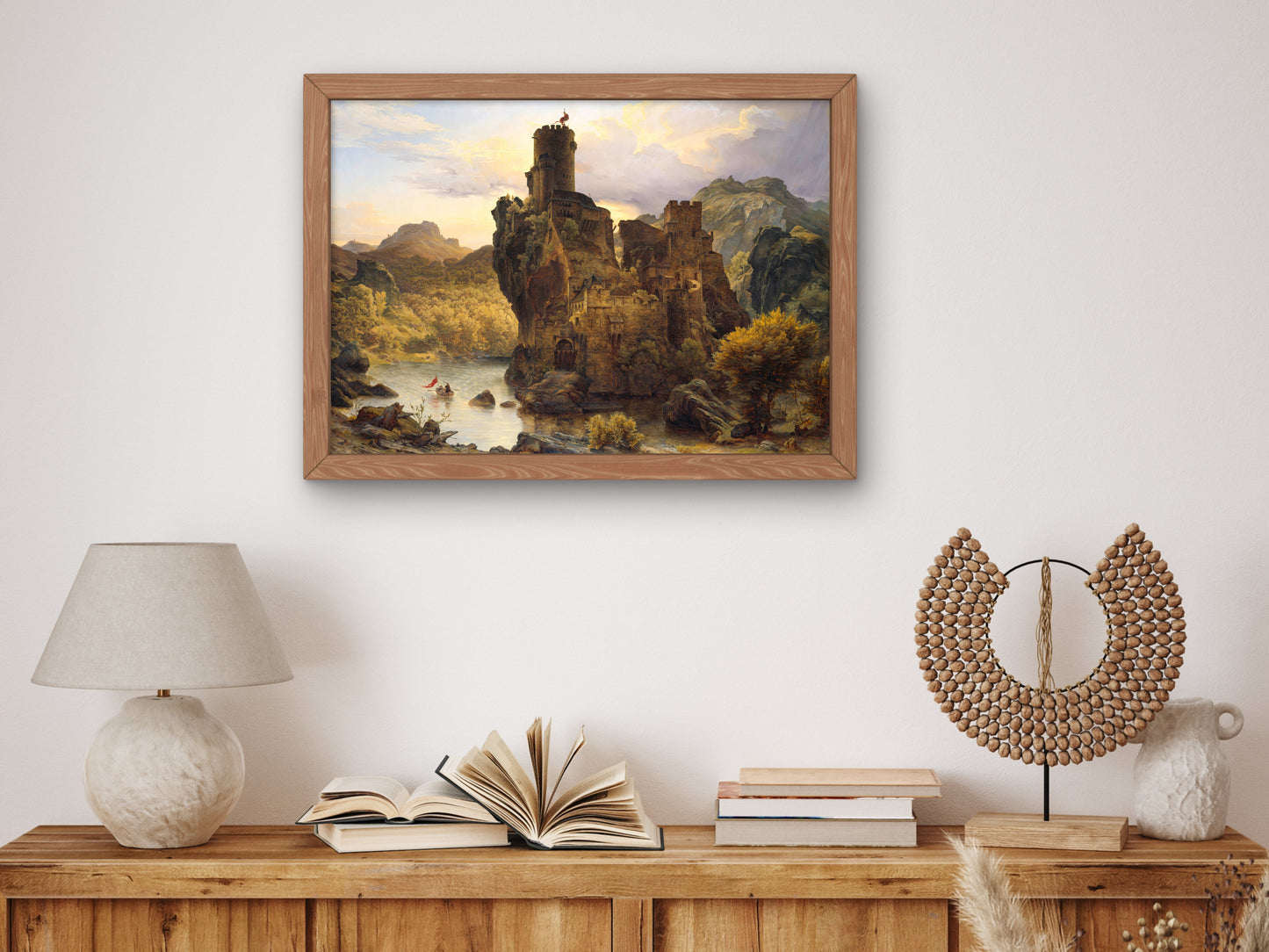 Knight's Castle by Carl Friedrich Lessing 1828, Wall Art Print, Fine Art Reproduction, Museum Quality Decor, Poster