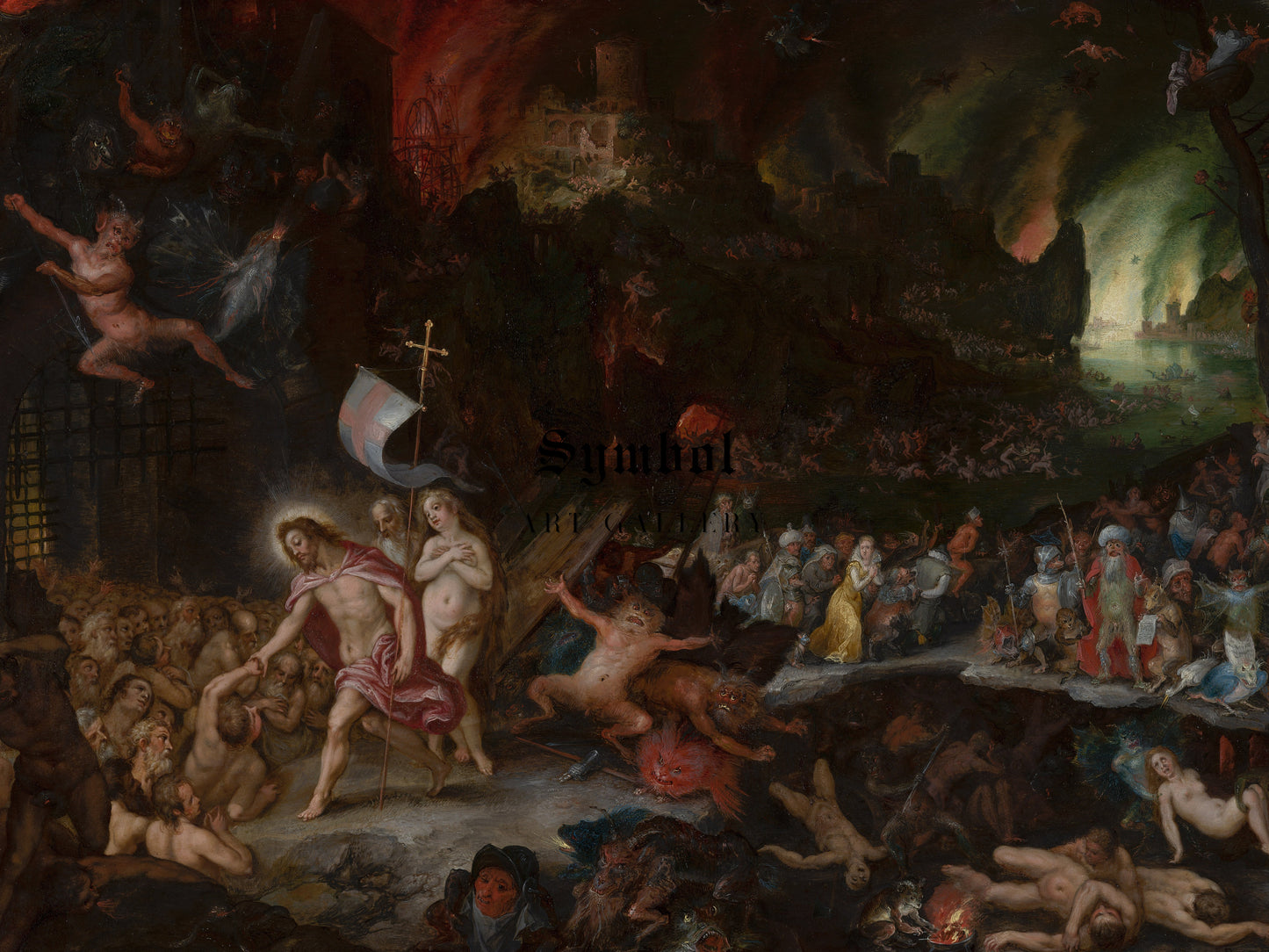 Christ's Descent into Limbo by Hans Rottenhammer and Jan Brueghel the Elder 1597, Wall Art Print, Fine Art Reproduction, Museum Quality