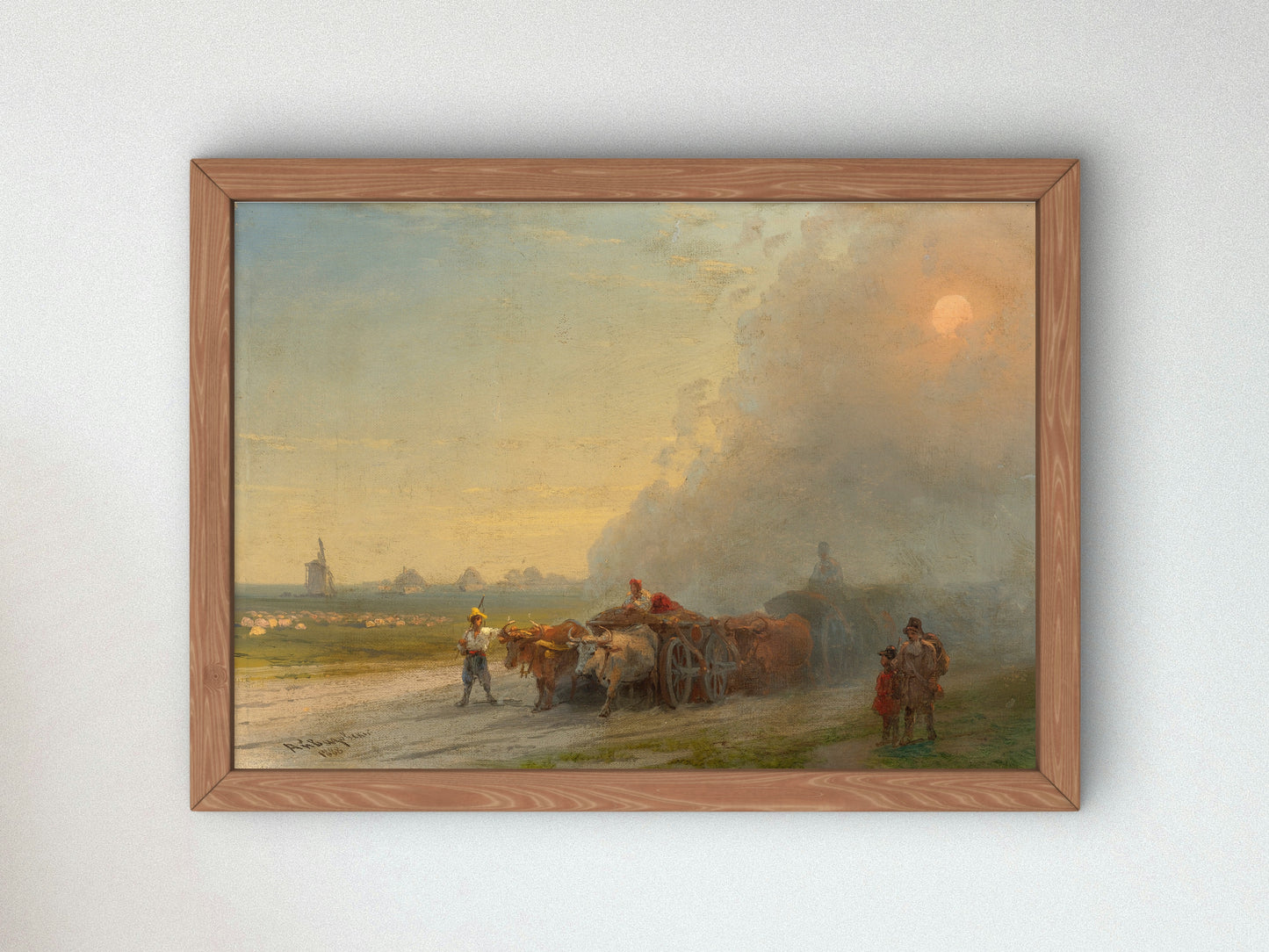 Ox Carts in the Ukrainian Steppe by Ivan Konstantinovich Aivazovsky 1888, Wall Art Print, Fine Art Reproduction, Museum Quality Decor