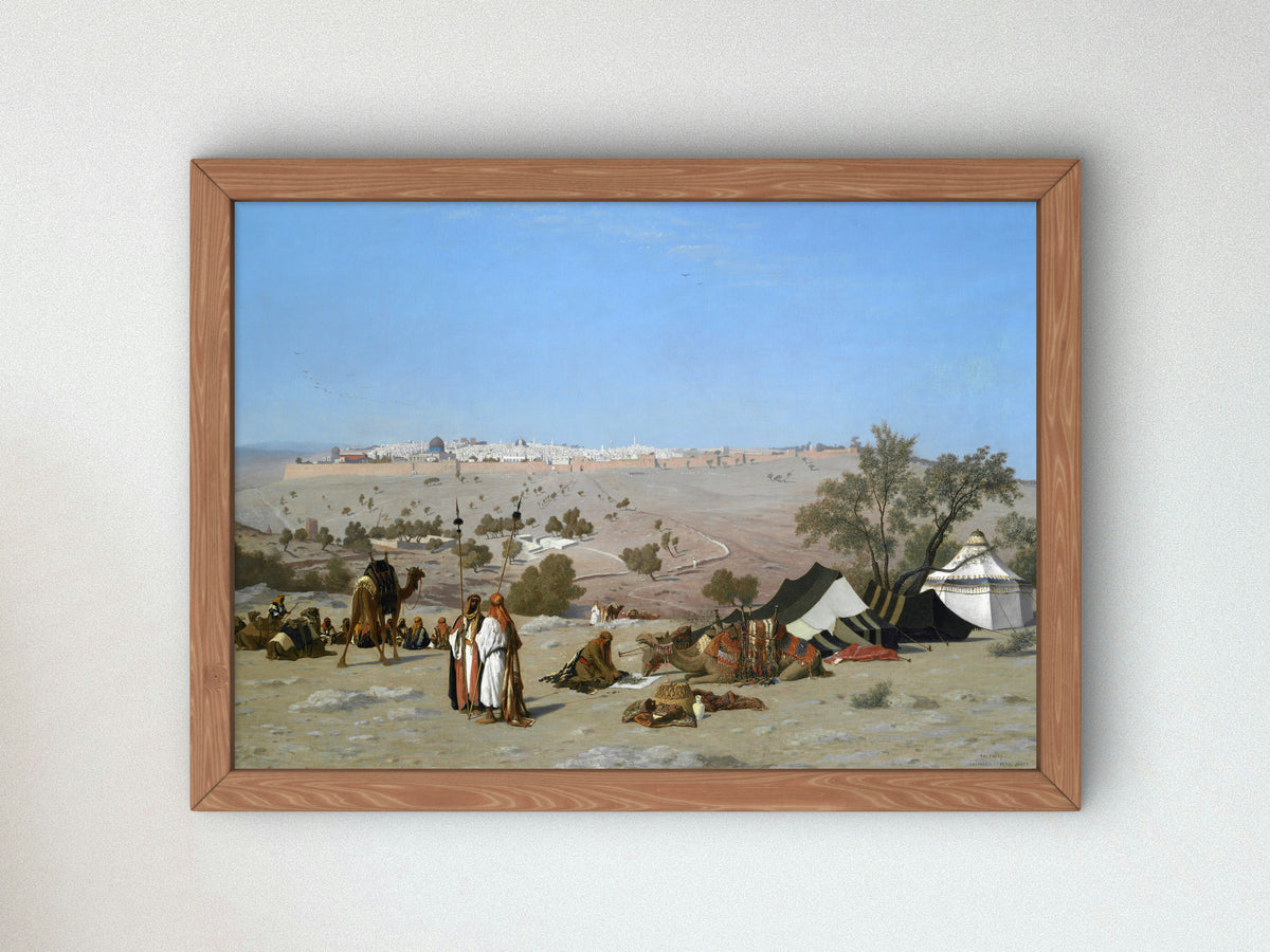 Jerusalem from the Mount of Olives by Charles Théodore Frère 1880, Wall Art Print, Fine Art Reproduction, Museum Quality Decor, Poster