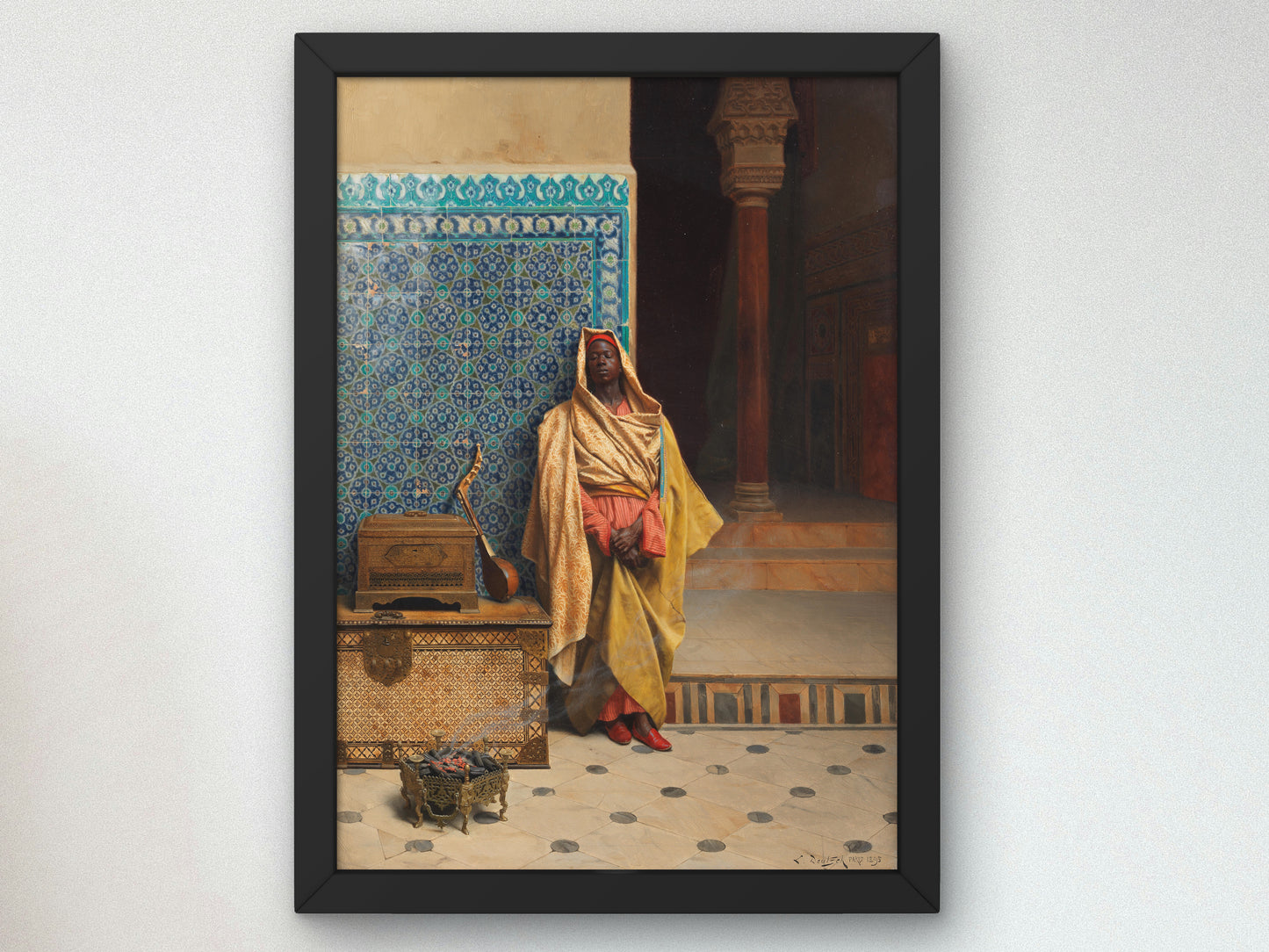 At the Mosque by Ludwig Deutsch 1895, Wall Art Print, Fine Art Reproduction, Museum Quality Decor, Poster