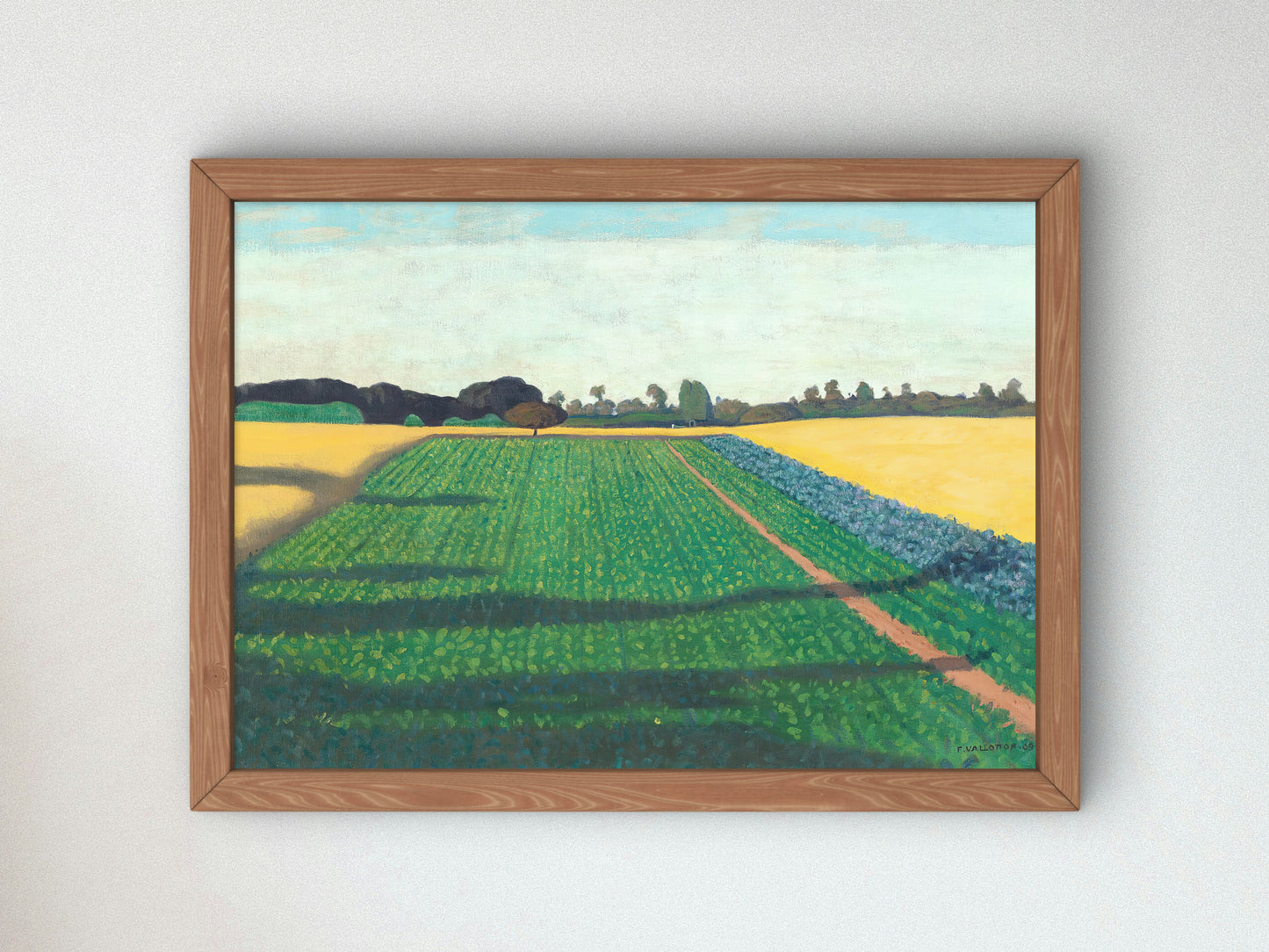 The Fields Plateau of Red Cross by Félix Vallotton 1914, Wall Art Print, Fine Art Reproduction, Museum Quality Decor, Poster