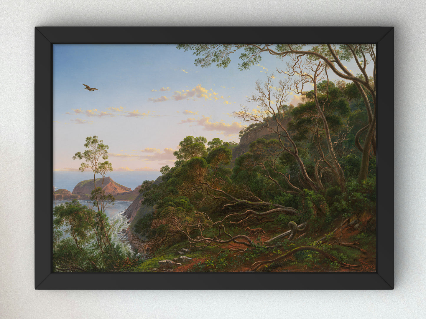 Tea Trees near Cape Schanck Victoria by Eugene von Guérard 1865, Wall Art Print, Fine Art Reproduction, Museum Quality Decor, Poster