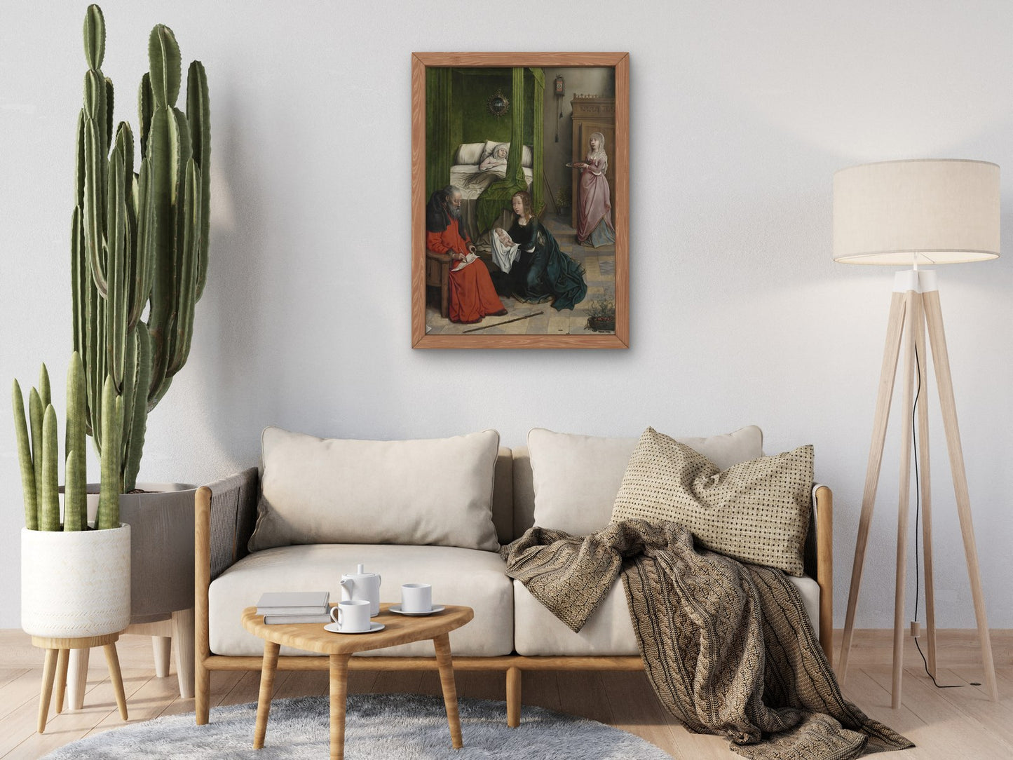 The Birth and Naming of John the Baptist by Juan de Flandes 1496, Wall Art Print, Fine Art Reproduction, Museum Quality Decor, Poster