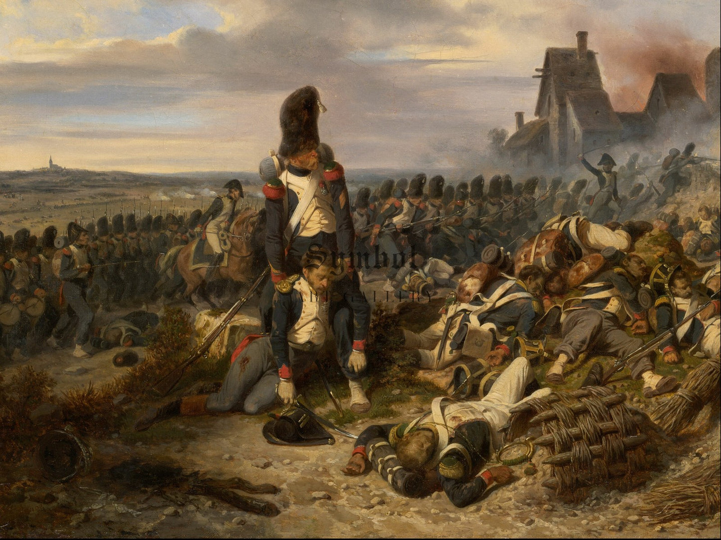 Battle Scene by Joseph Louis Hippolyte Bellangé 1825, Wall Art Print, Fine Art Reproduction, Museum Quality Decor, Poster