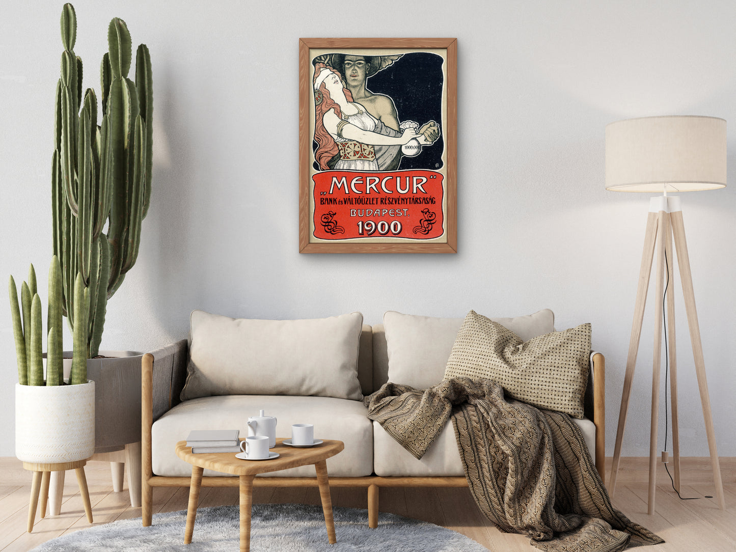 Mercur Bank and Foreign Exchange Office Leaflet by Ferenc Helbing 1900, Wall Art Print, Fine Art Reproduction, Museum Quality Decor, Poster