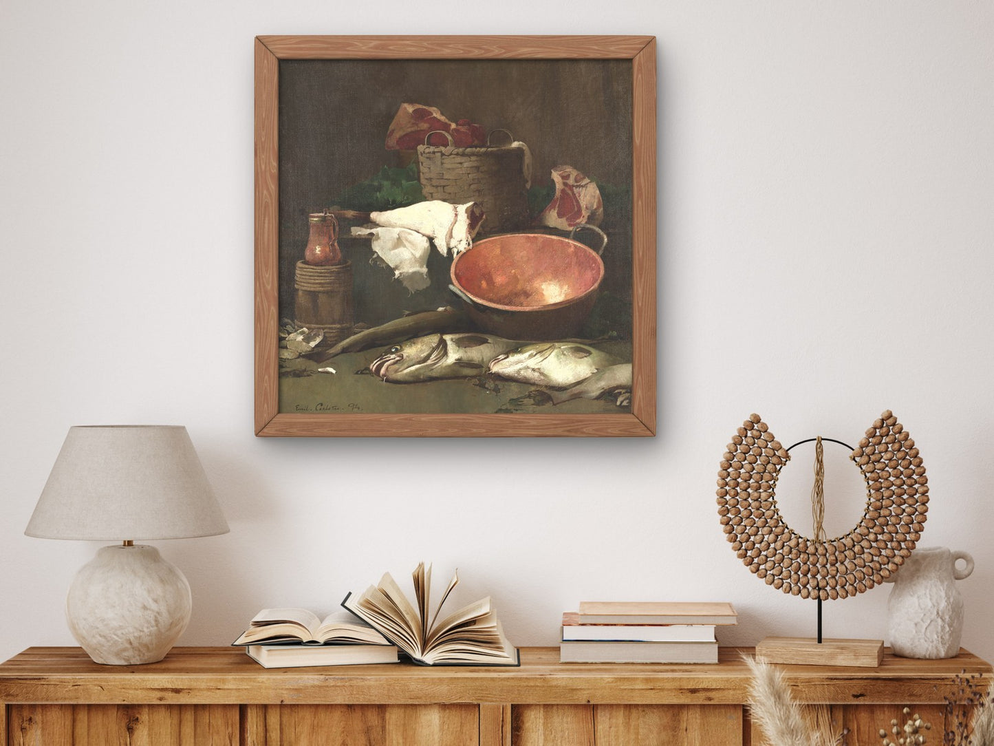 Still Life with Fish and Copper Bowl by Emil Carlsen 1894, Wall Art Print, Fine Art Reproduction, Museum Quality Decor, Poster