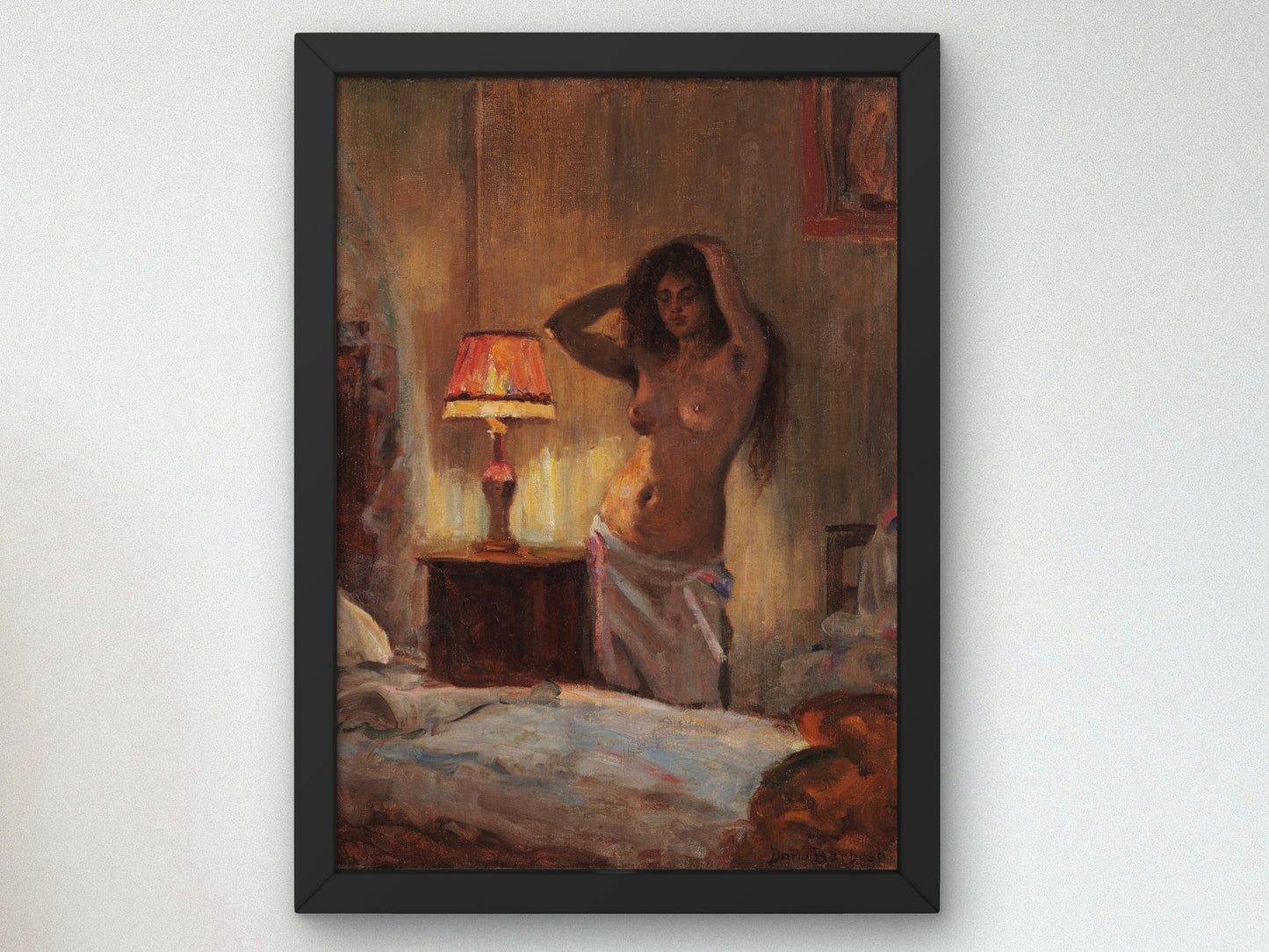 Nu estudo by Dario Villares Barbosa 1916, Wall Art Print, Fine Art Reproduction, Museum Quality Decor, Poster