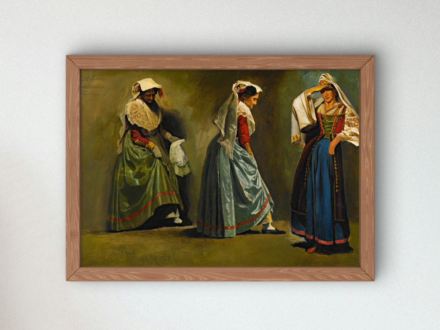 Italian Costume Studies by Albert Bierstadt, Wall Art Print, Fine Art Reproduction, Museum Quality Decor, Poster