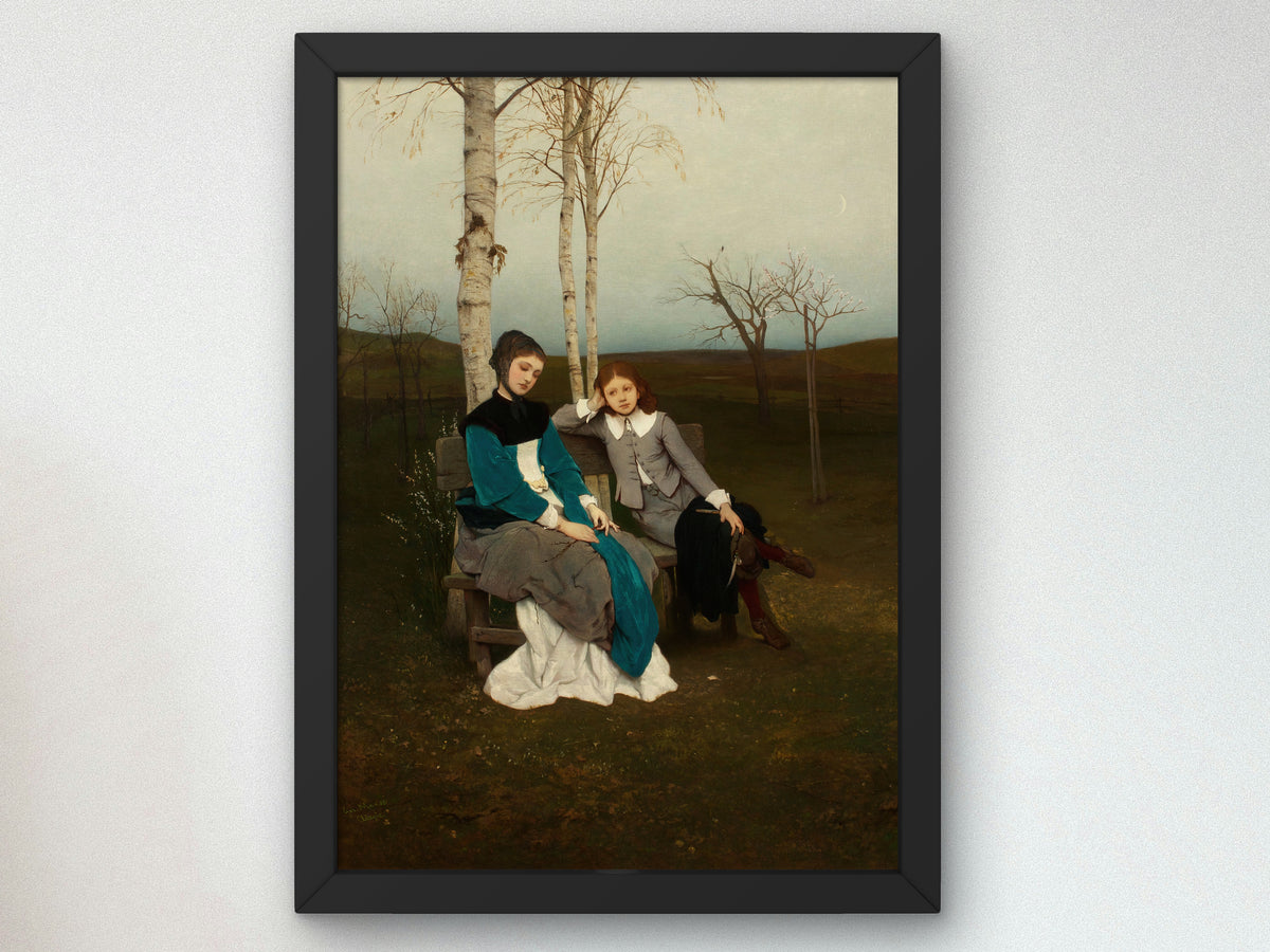 Adagio by Gabriel von Max 1876, Wall Art Print, Fine Art Reproduction, Museum Quality Decor, Poster