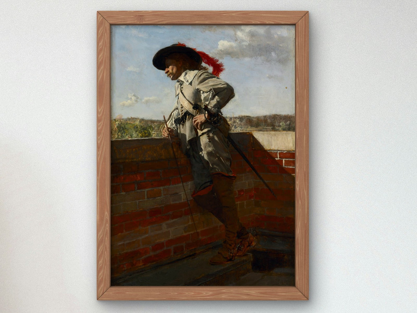 On a Terrace by Ernest Meissonier 1867, Wall Art Print, Fine Art Reproduction, Museum Quality Decor, Poster