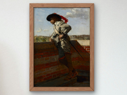 On a Terrace by Ernest Meissonier 1867, Wall Art Print, Fine Art Reproduction, Museum Quality Decor, Poster