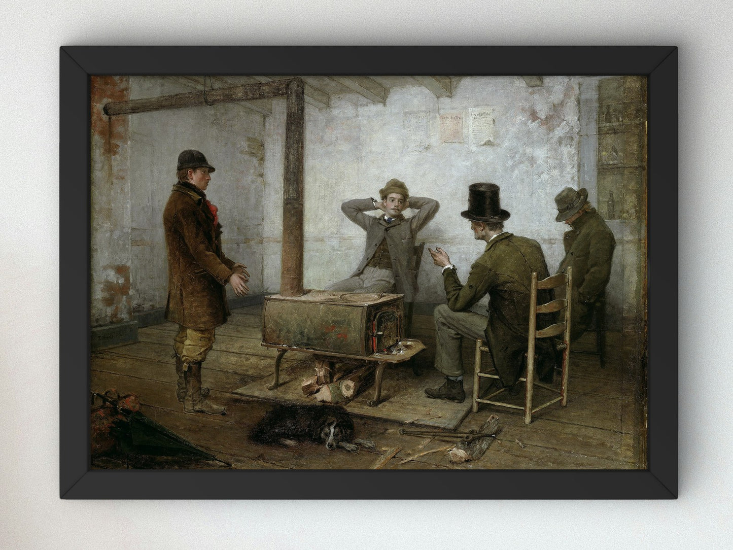 A Friendly Warning by Thomas Hicks 1881, Wall Art Print, Fine Art Reproduction, Museum Quality Decor, Poster
