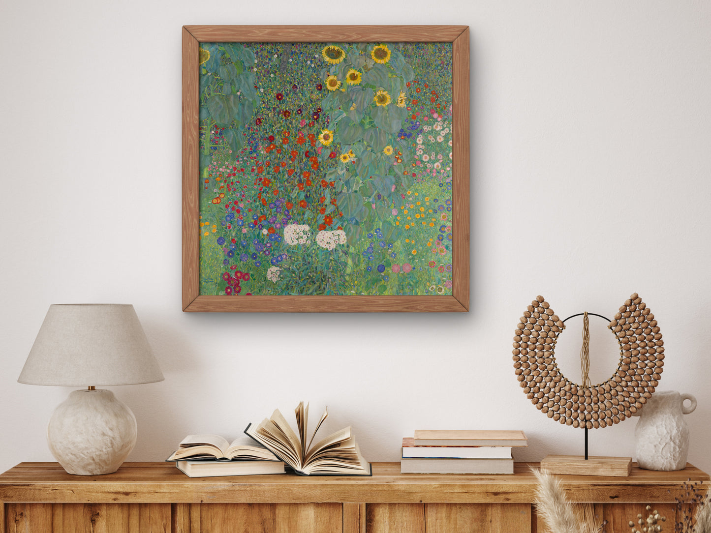 Farm Garden with Sunflowers by Gustav Klimt 1906, Wall Art Print, Fine Art Reproduction, Museum Quality Decor, Poster