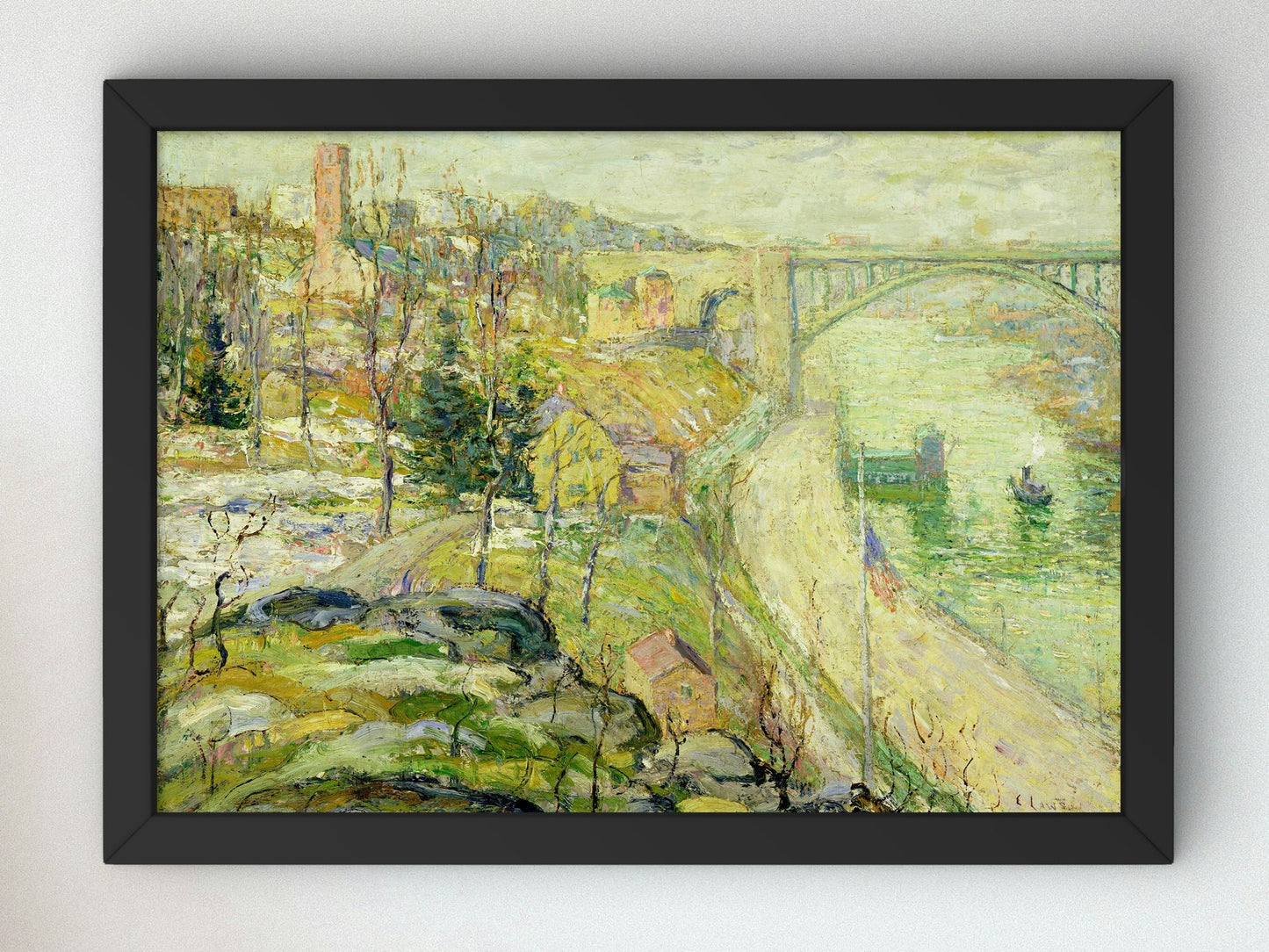 Washington Bridge New York City by Ernest Lawson 1920, Wall Art Print, Fine Art Reproduction, Museum Quality Decor, Poster
