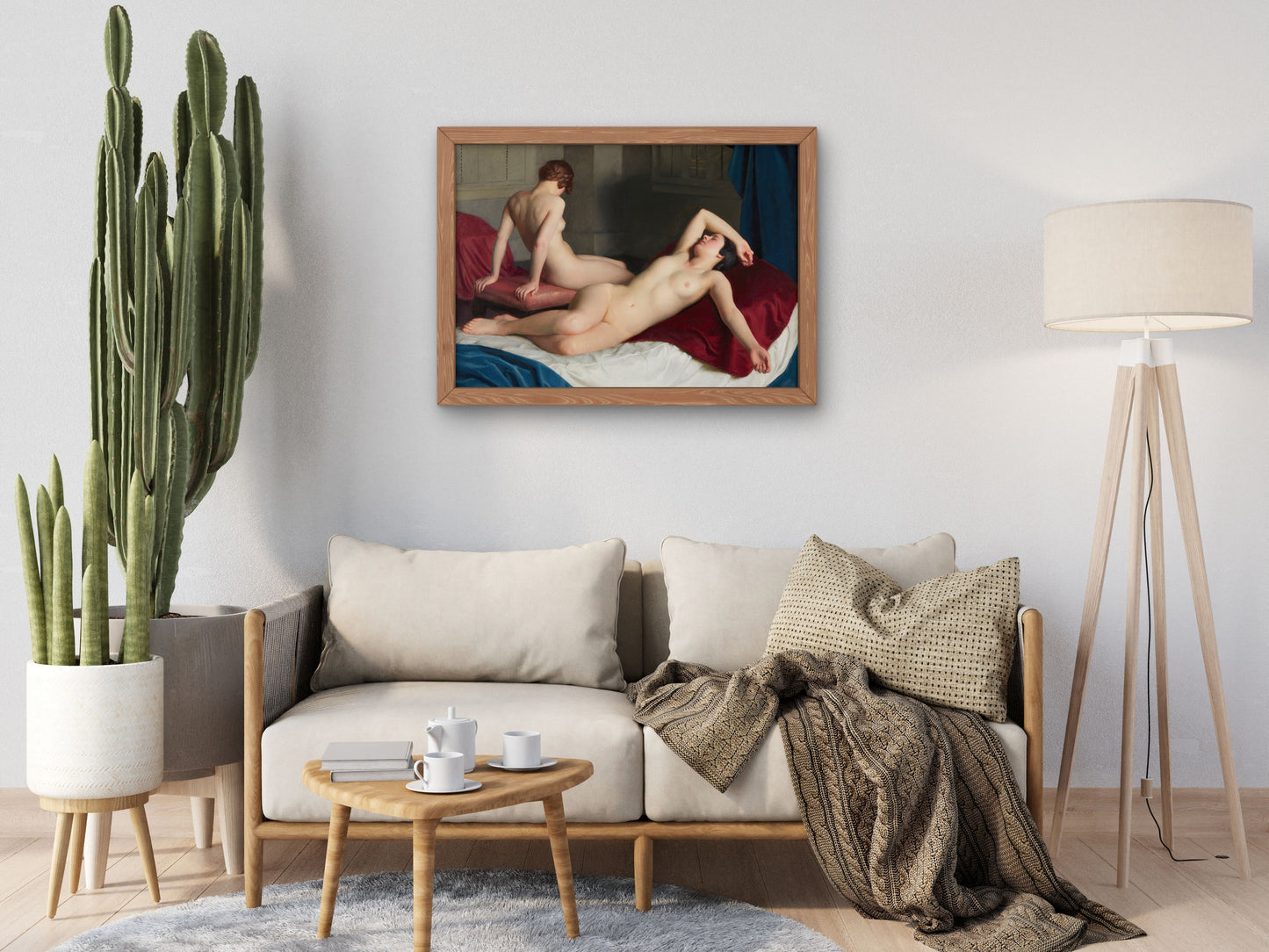 Interior with Two Nudes by William McGregor Paxton 1910, Wall Art Print, Fine Art Reproduction, Museum Quality Decor, Poster