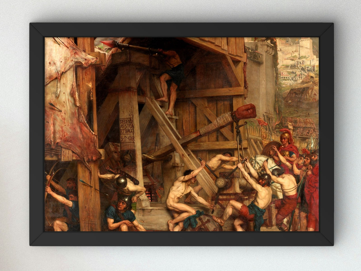 The Catapult by Edward John Poynter 1868, Wall Art Print, Fine Art Reproduction, Museum Quality Decor, Poster