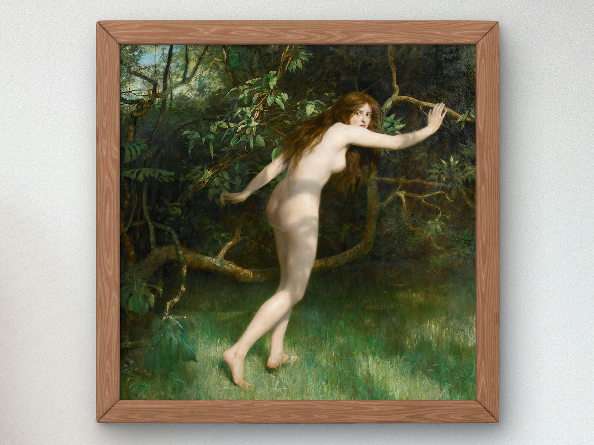Eve by John Collier 1911, Wall Art Print, Fine Art Reproduction, Museum Quality Decor, Poster