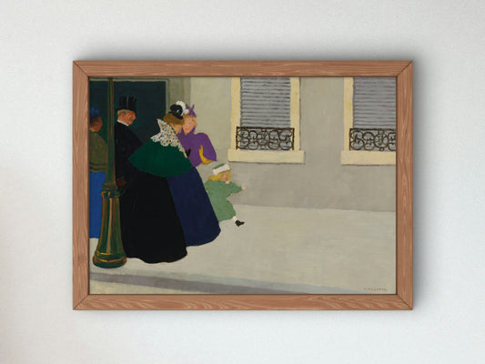 On a Walk by Félix Vallotton, Wall Art Print, Fine Art Reproduction, Museum Quality Decor, Poster