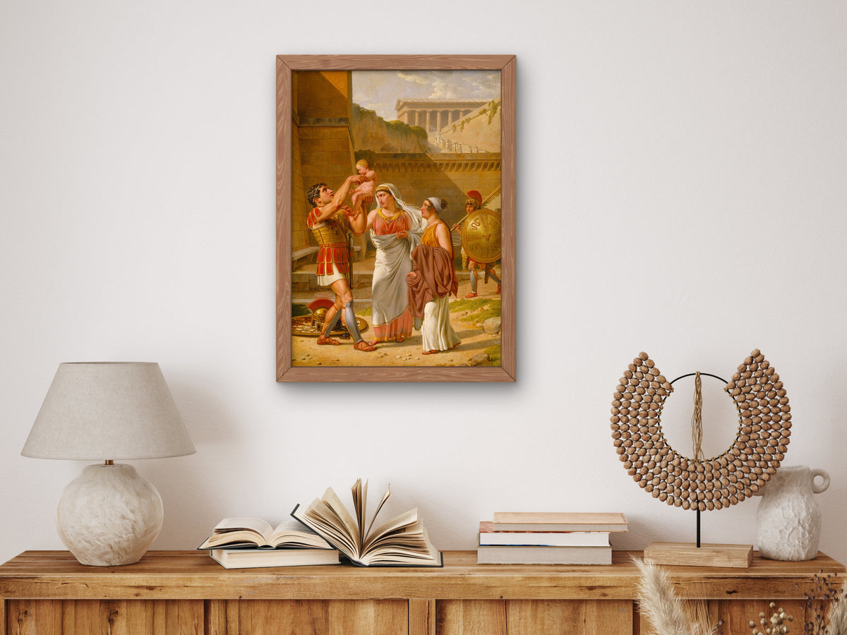 Hector's Farewell to Andromache by Christoffer Wilhelm Eckersberg 1813, Wall Art Print, Fine Art Reproduction, Museum Quality Decor, Poster