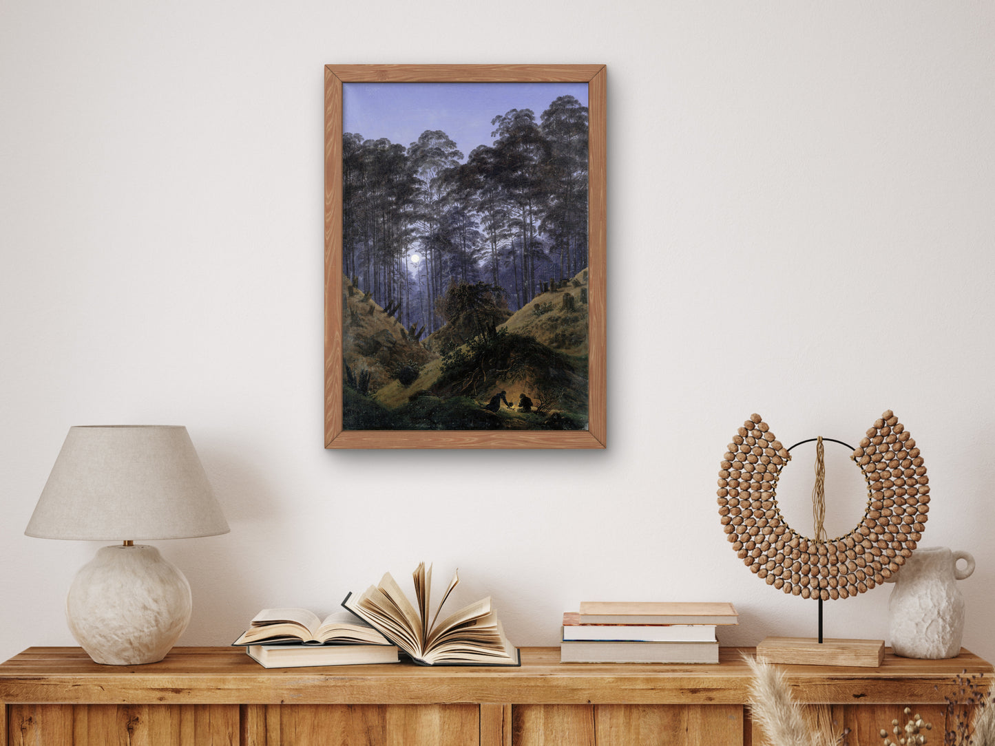 Inside the Forest in the Moonlight by Caspar David Friedrich 1823, Wall Art Print, Fine Art Reproduction, Museum Quality Decor, Poster