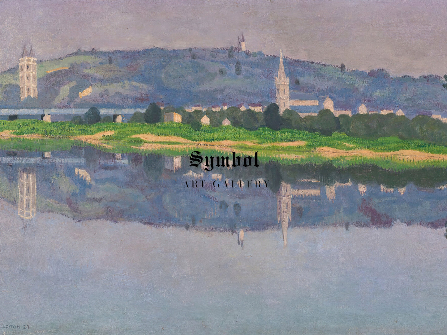 Oudon sur Loire by Félix Vallotton 1923, Wall Art Print, Fine Art Reproduction, Museum Quality Decor, Poster