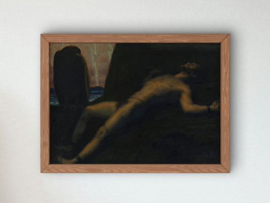 Prometheus by Franz von Stuck 1928, Wall Art Print, Fine Art Reproduction, Museum Quality Decor, Poster