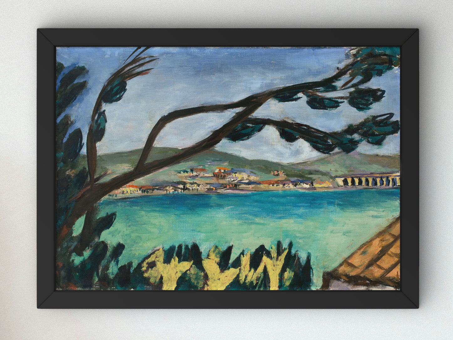 Small Landscape from Bandol by Max Beckmann 1938, Wall Art Print, Fine Art Reproduction, Museum Quality Decor, Poster