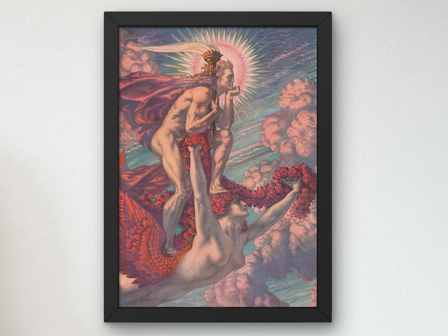 The Victorious Genius by Jean Delville, Wall Art Print, Fine Art Reproduction, Museum Quality Decor, Poster